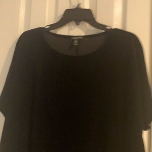 holiday, special date or event dress in stretch velvet classic Eileen Fisher.